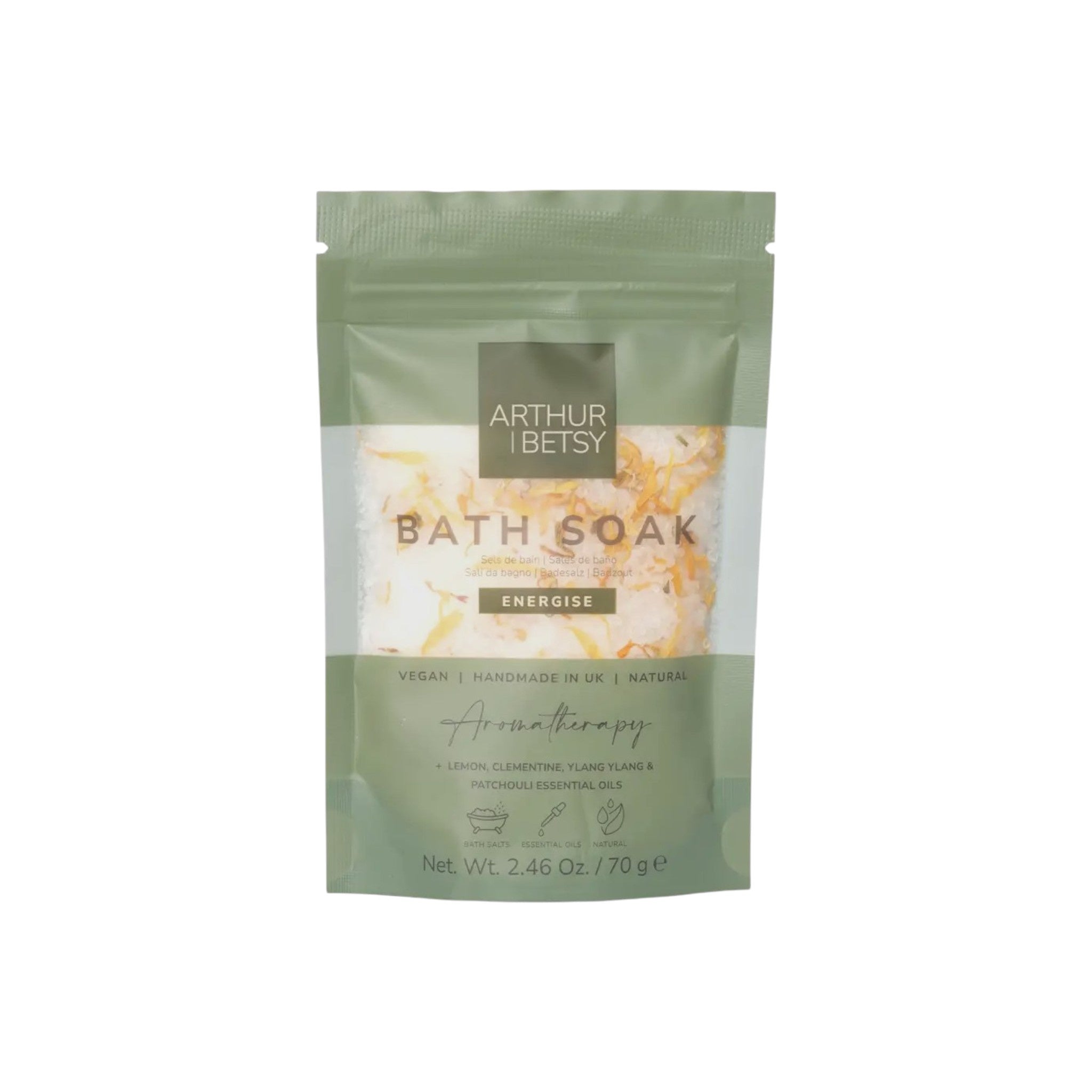 'Energise' Aromatherapy Bath Salts Pouch