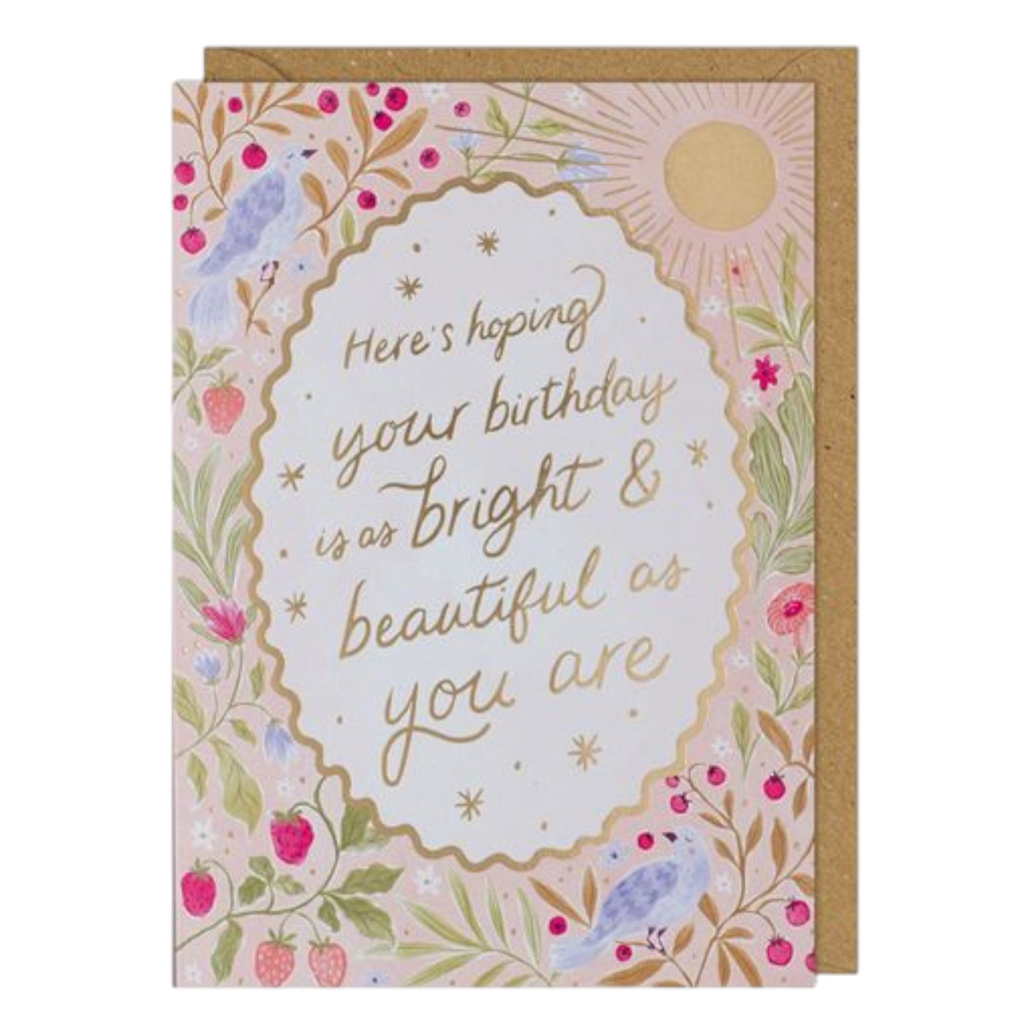 Floral Frame Birthday Card