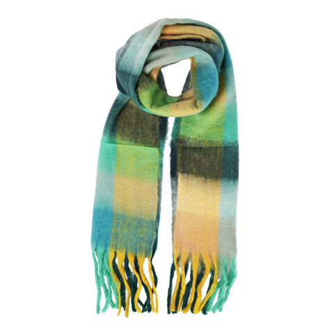 Green & Yellow Check Heavyweight Scarf