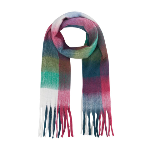 Navy & Red Check Heavyweight Scarf