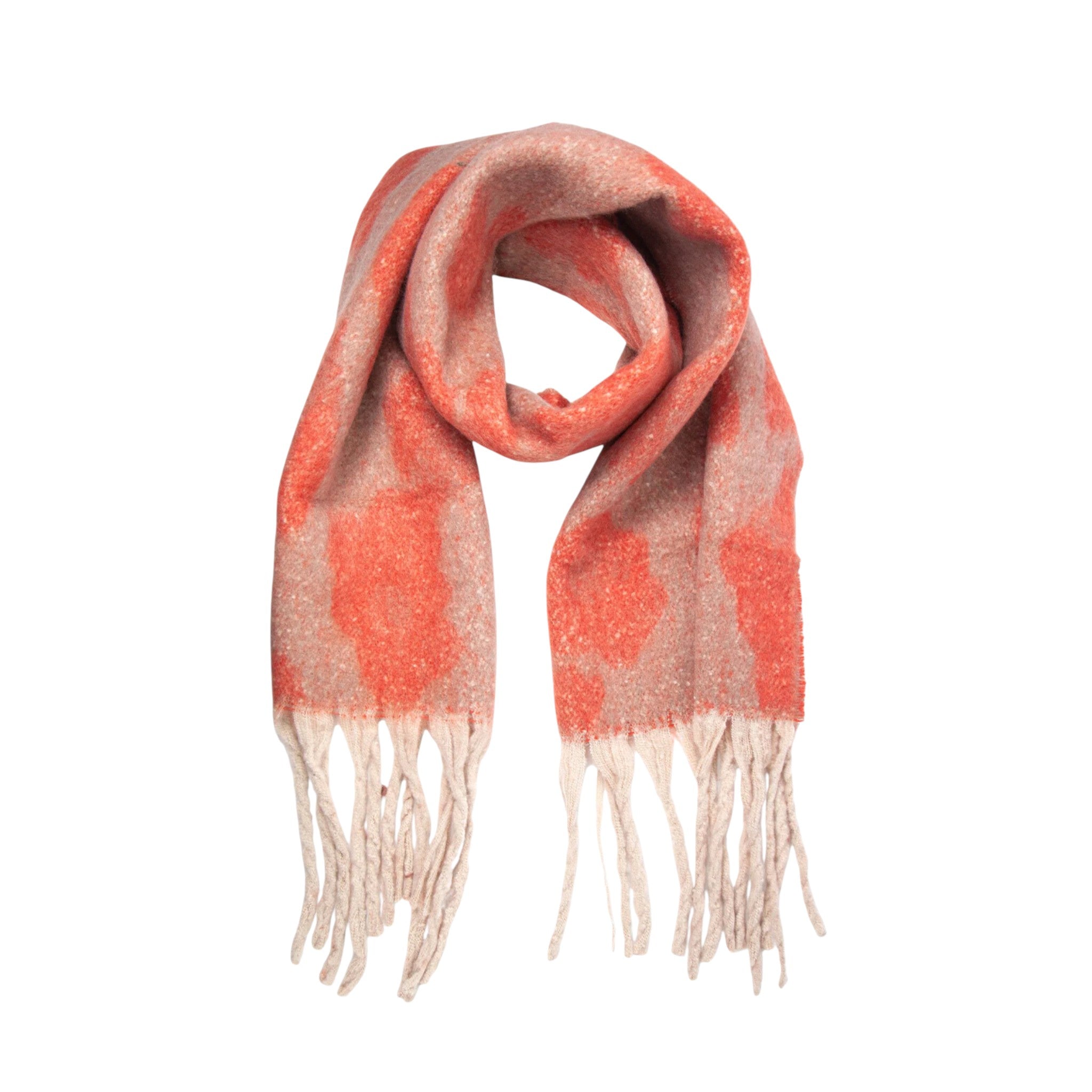 Burnt Orange Leopard Heavyweight Scarf