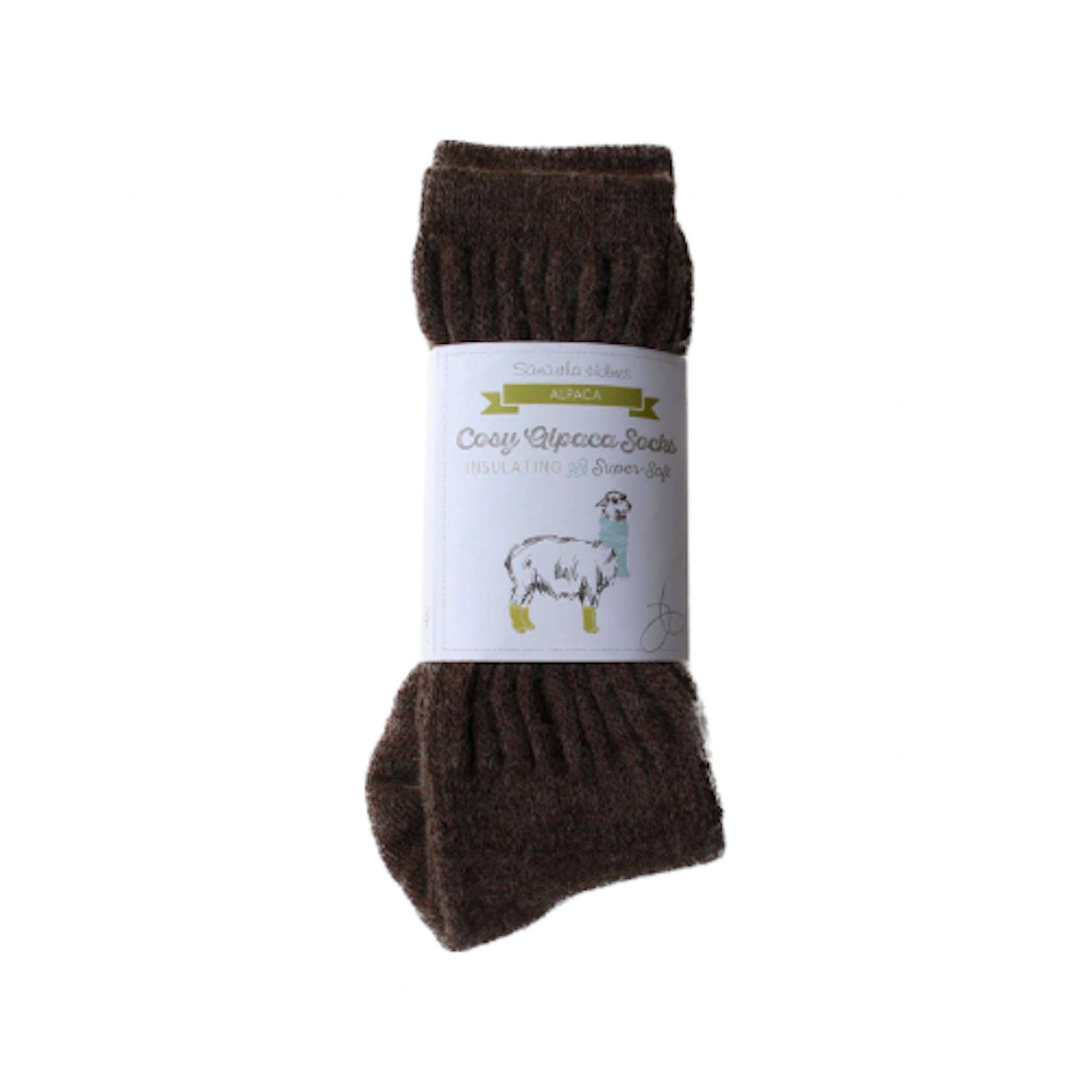 Size 4 - 7 Nutmeg Ribbed Alpaca Socks
