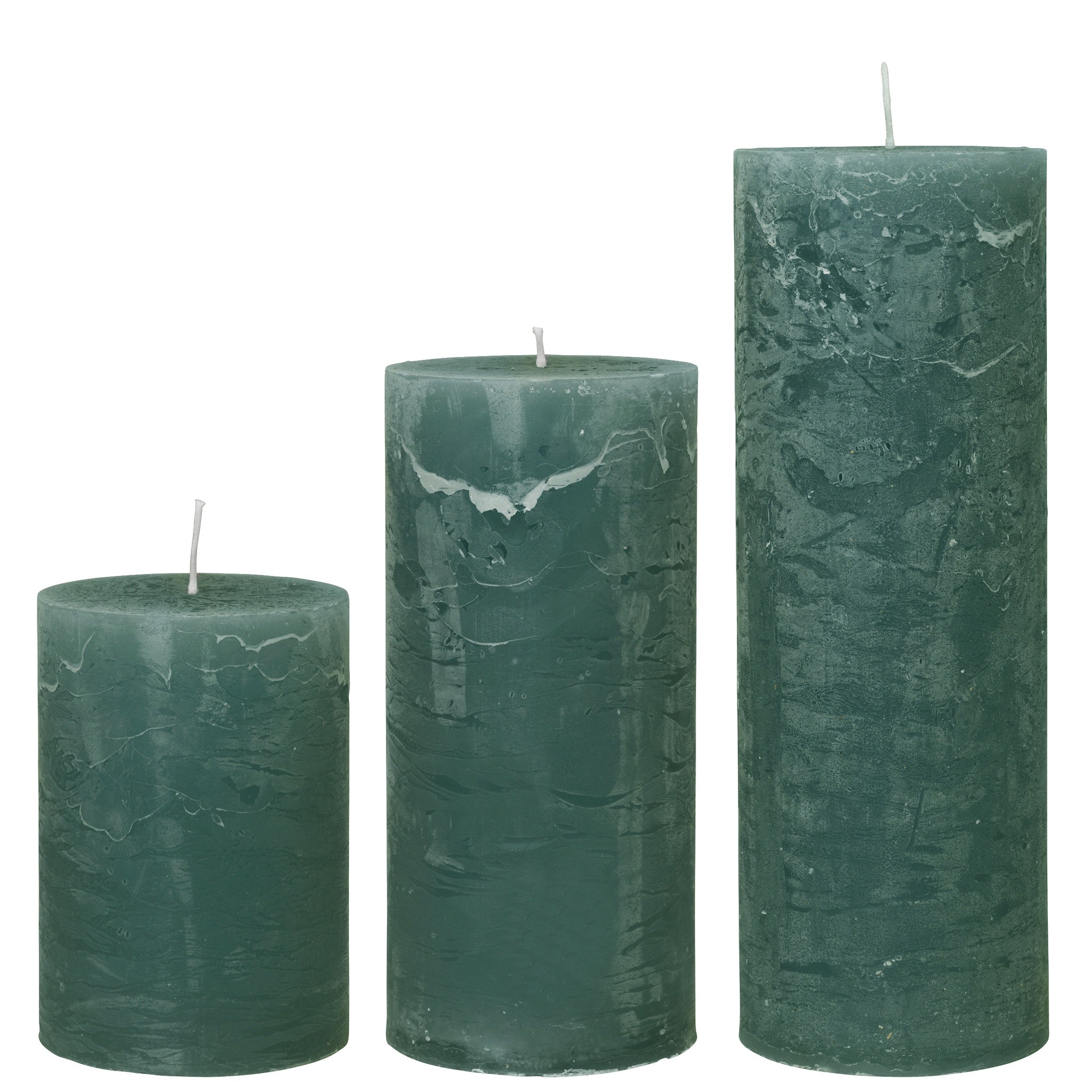 Moss 10x15/25/35cm Statement Rustic Pillar Candle