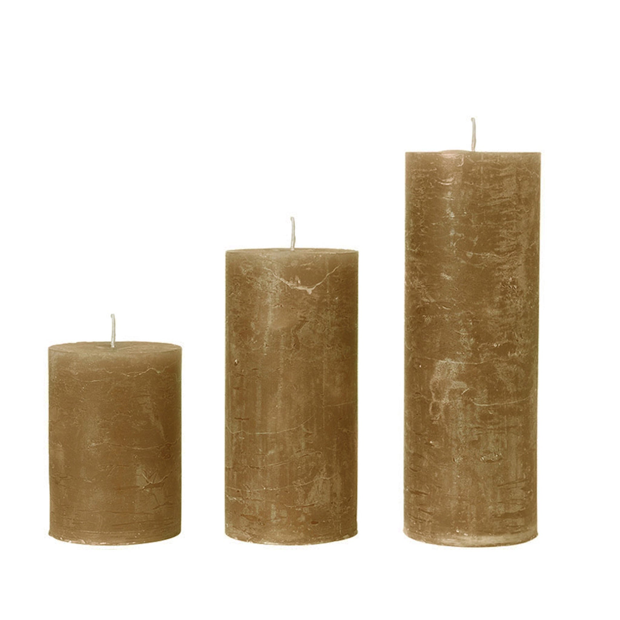 Amber 10x15/25/35cm Statement Rustic Pillar Candle