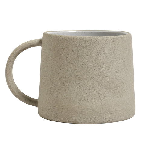 Beige Stoneware Wide Base Mug