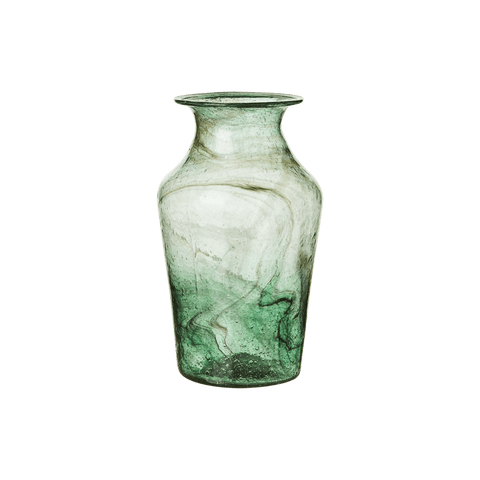 Green Glass Shaped Vase