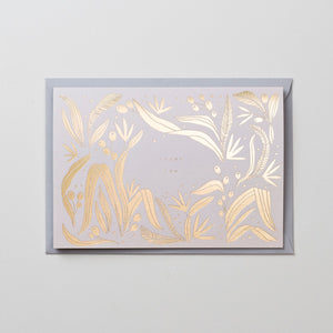 Gold Thank You Greeting Card