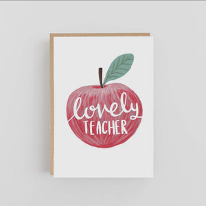 Lovely Teacher Apple Card