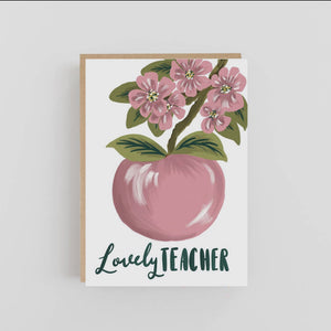 Lovely Teacher Apple Blossom Card