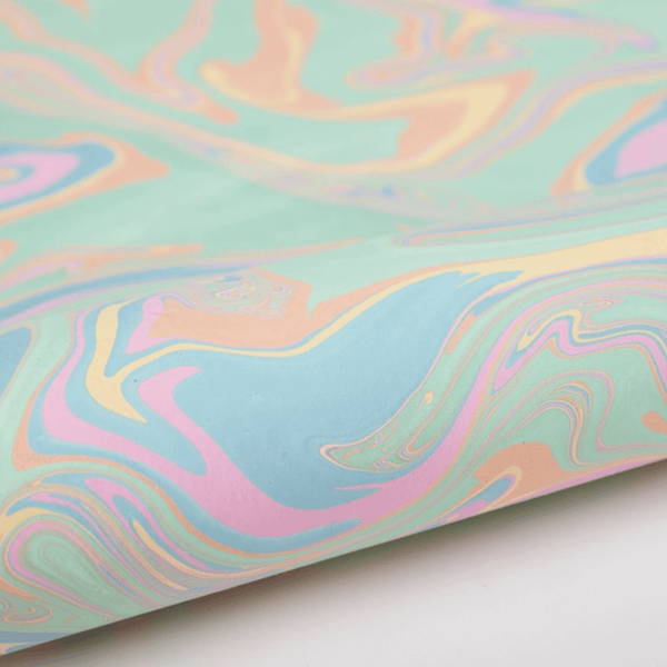 Hand Marbled Pastel Gift Wrap