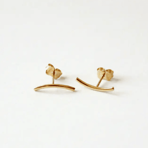 Arch Stud Earrings - 18k Gold Plated