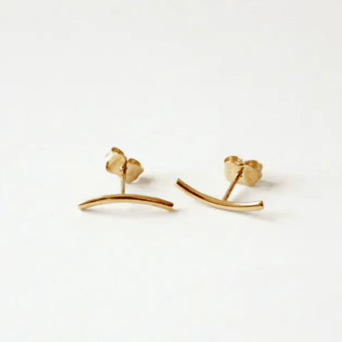Arch Stud Earrings - 18k Gold Plated