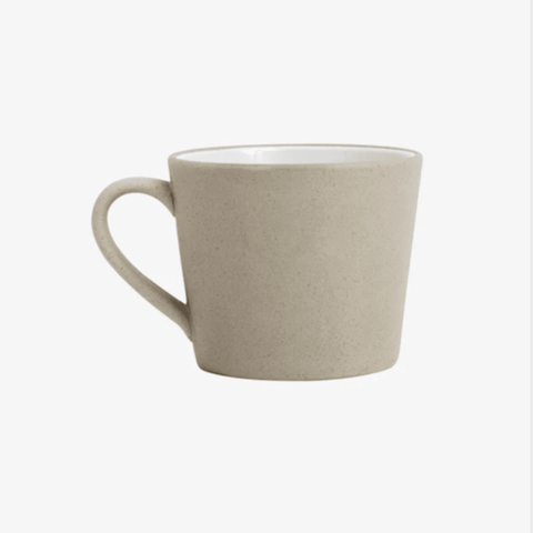 Beige Stoneware Wide Top Mug