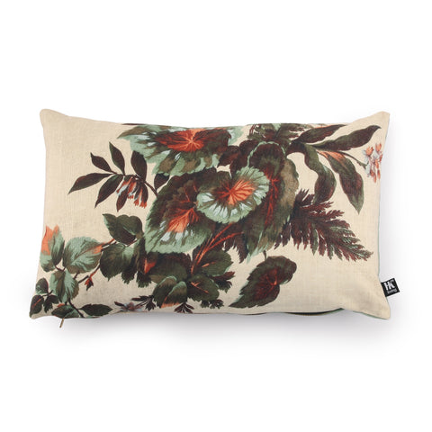 HKliving Dark Floral & Geometric Rectangle Cushion