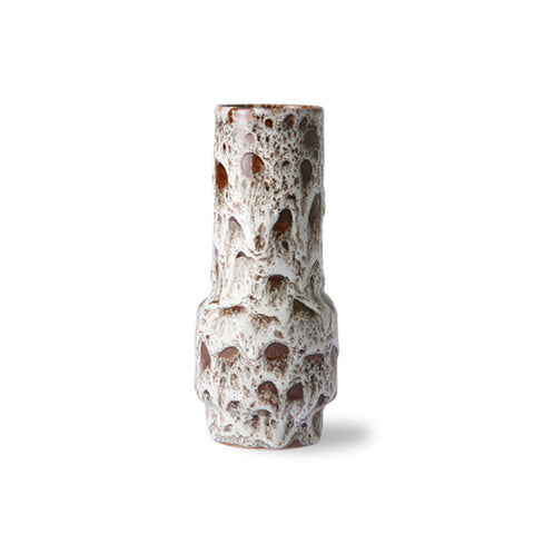 Lava White Ceramic Vase