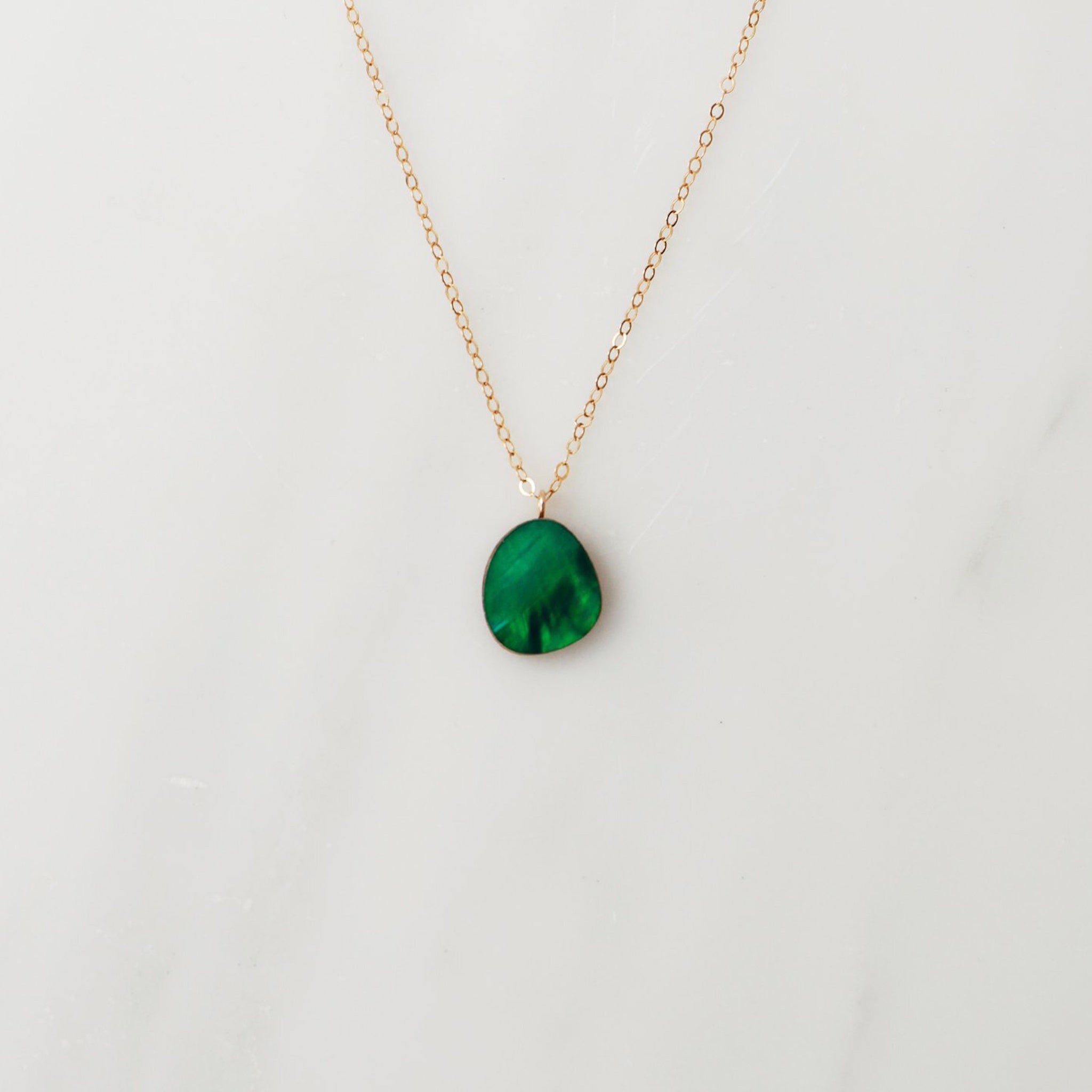 Emerald Mother Of Pearl 'Beatrice' Necklace